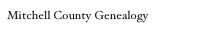 Mitchell County Genealogy